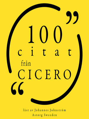 cover image of 100 citat från Cicero